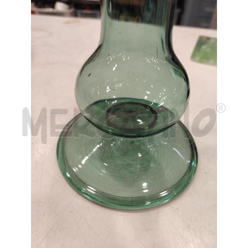 VASO MURANO VERDE COLLO STRETTO SVASATO | Mercatino dell'Usato Roma eur 3