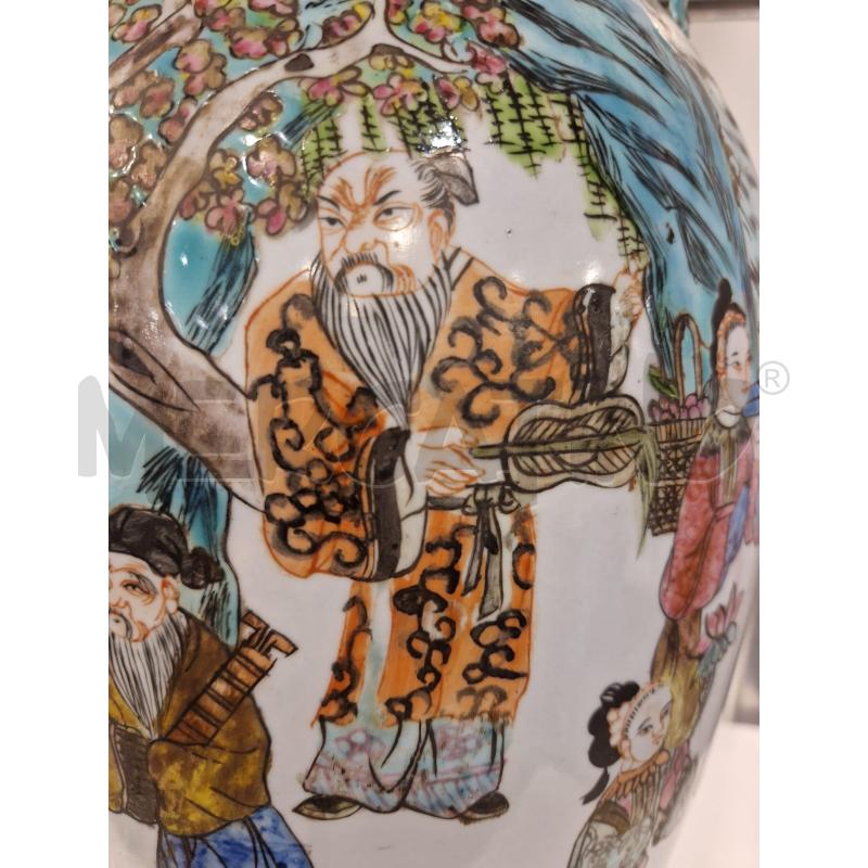VASO ORIENTALE MAN CANE DI FO SFONDO AZZ | Mercatino dell'Usato Roma eur 4