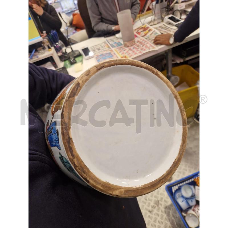 VASO ORIENTALE MAN CANE DI FO SFONDO AZZ | Mercatino dell'Usato Roma eur 5