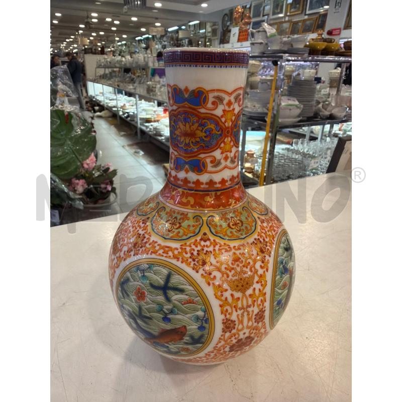 VASO ORIENTALE PESCE ROSSO  | Mercatino dell'Usato Roma eur 1