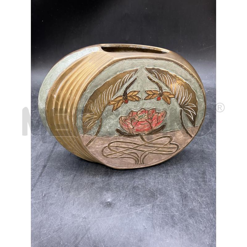 VASO OTTONE SMALTATO | Mercatino dell'Usato Roma eur 2