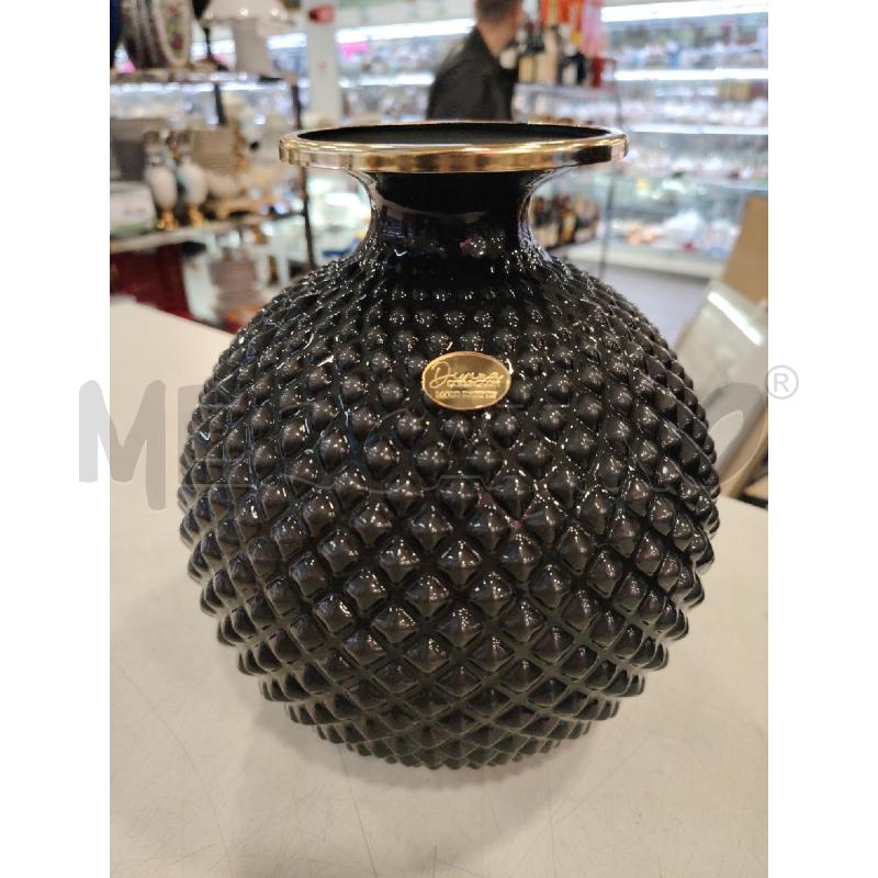 VASO STILE BOMBATO NERO | Mercatino dell'Usato Roma eur 1