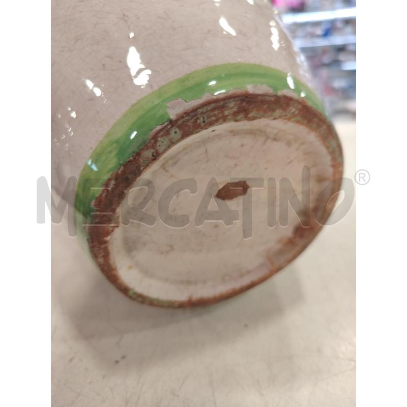 VASO TERRACOTTA SMALTATA FIORI  | Mercatino dell'Usato Roma eur 4