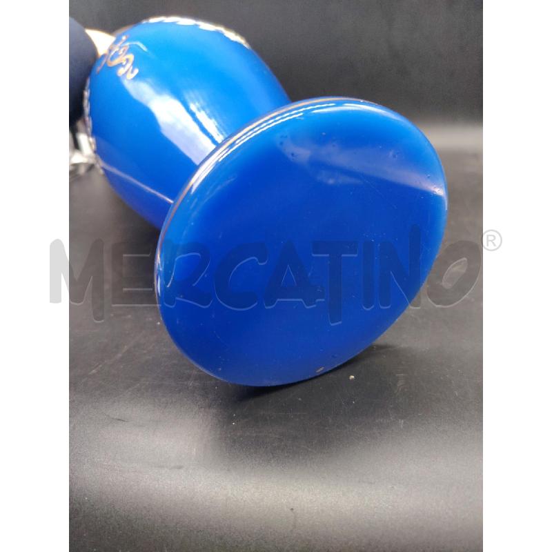 VASO VETRO AZZURRO DEC DOR FIORI DIP | Mercatino dell'Usato Roma eur 4