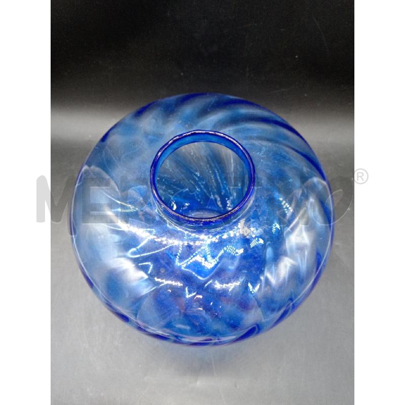 VASO VETRO BLU DOMUS | Mercatino dell'Usato Roma eur 2