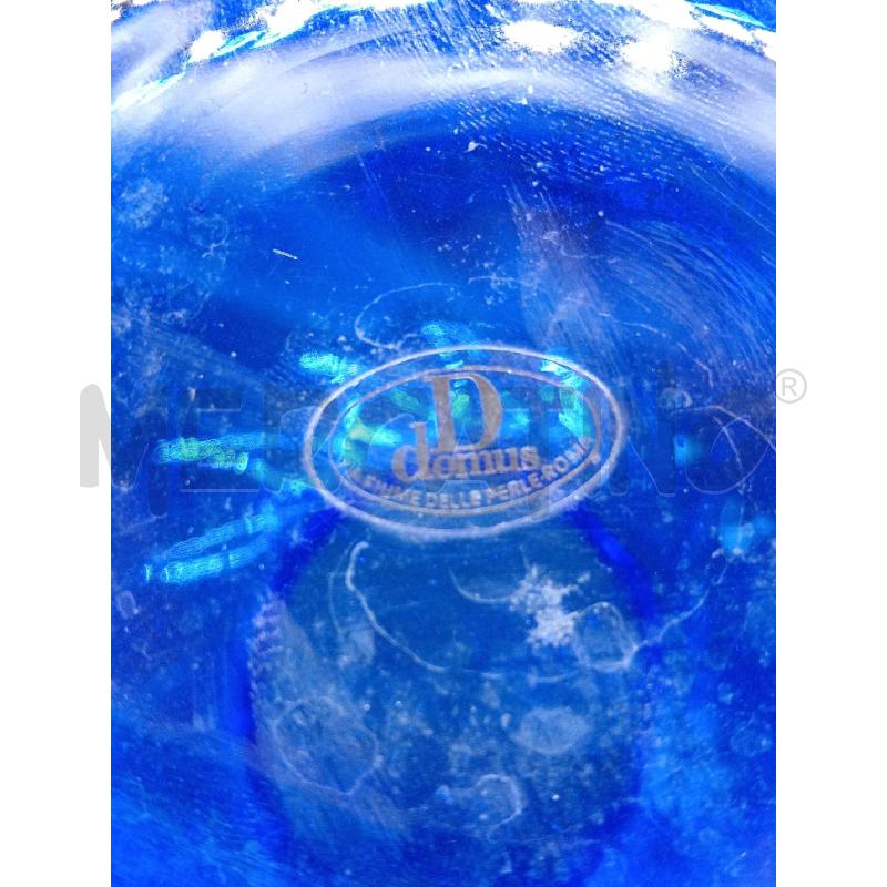 VASO VETRO BLU DOMUS | Mercatino dell'Usato Roma eur 3