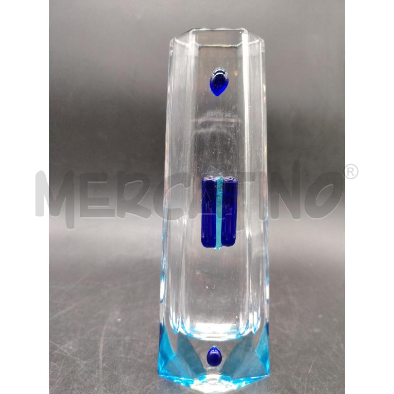 VASO VETRO GOCCIA BLU | Mercatino dell'Usato Roma eur 1