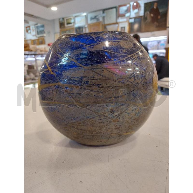 VASO VETRO MURANO BLU  | Mercatino dell'Usato Roma eur 1