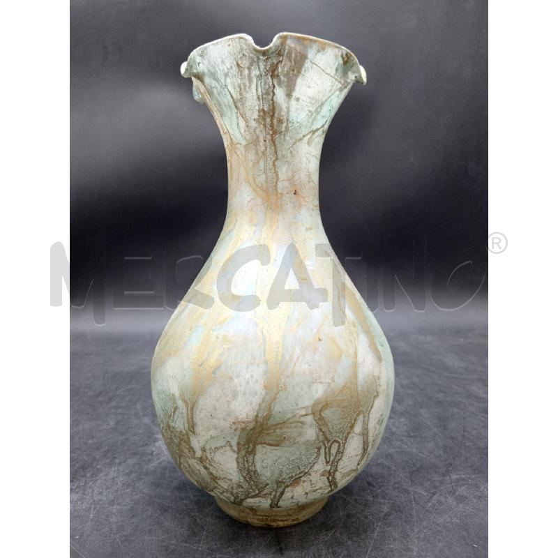 VASO VETRO MURANO SFUM VERDI DOR | Mercatino dell'Usato Roma eur 4