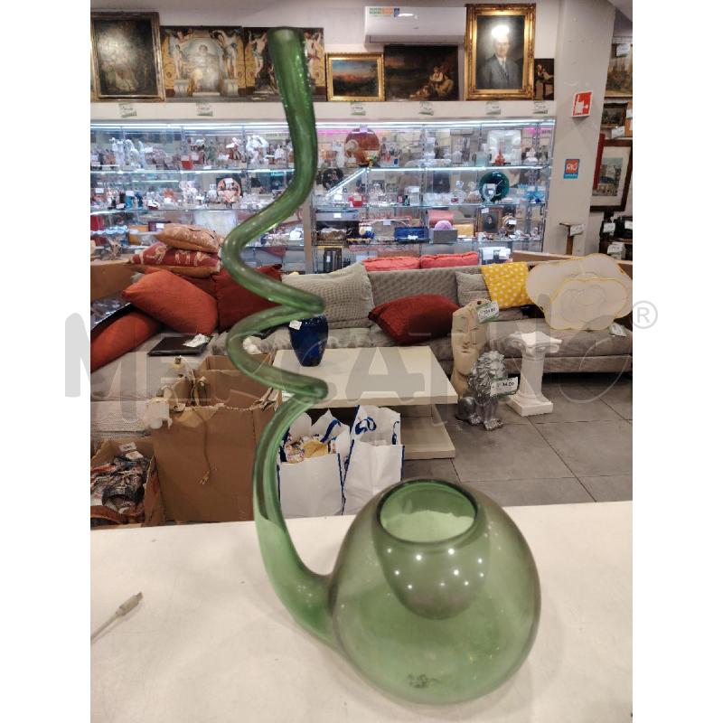 VASO VETRO VERDE  | Mercatino dell'Usato Roma eur 1