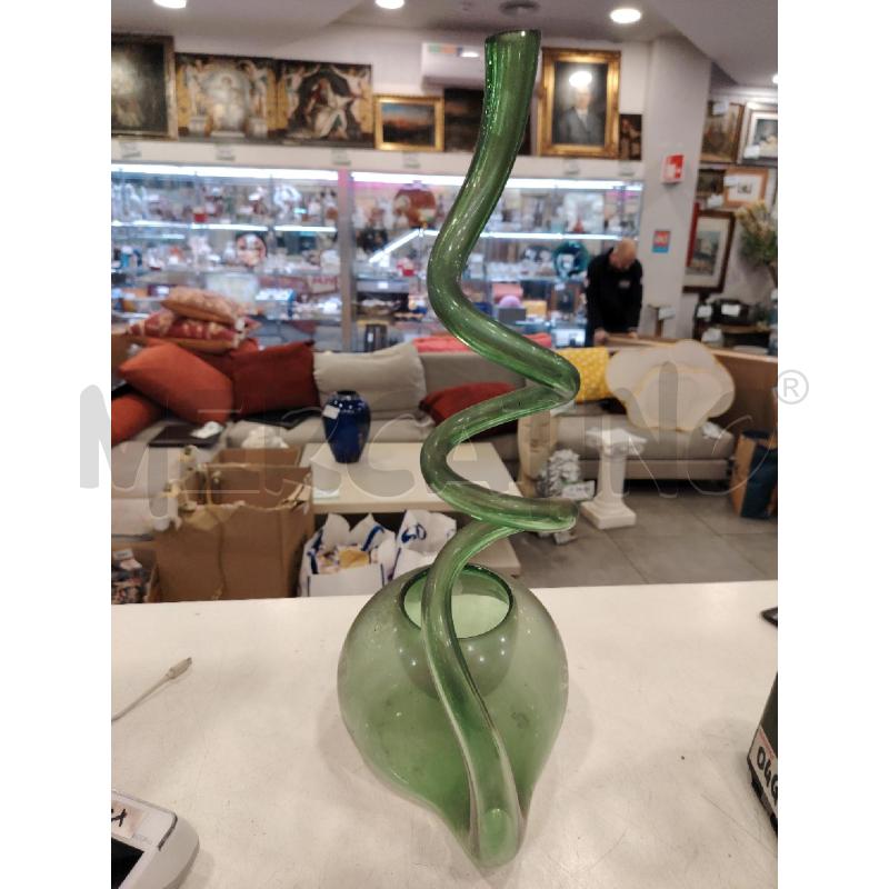 VASO VETRO VERDE  | Mercatino dell'Usato Roma eur 3