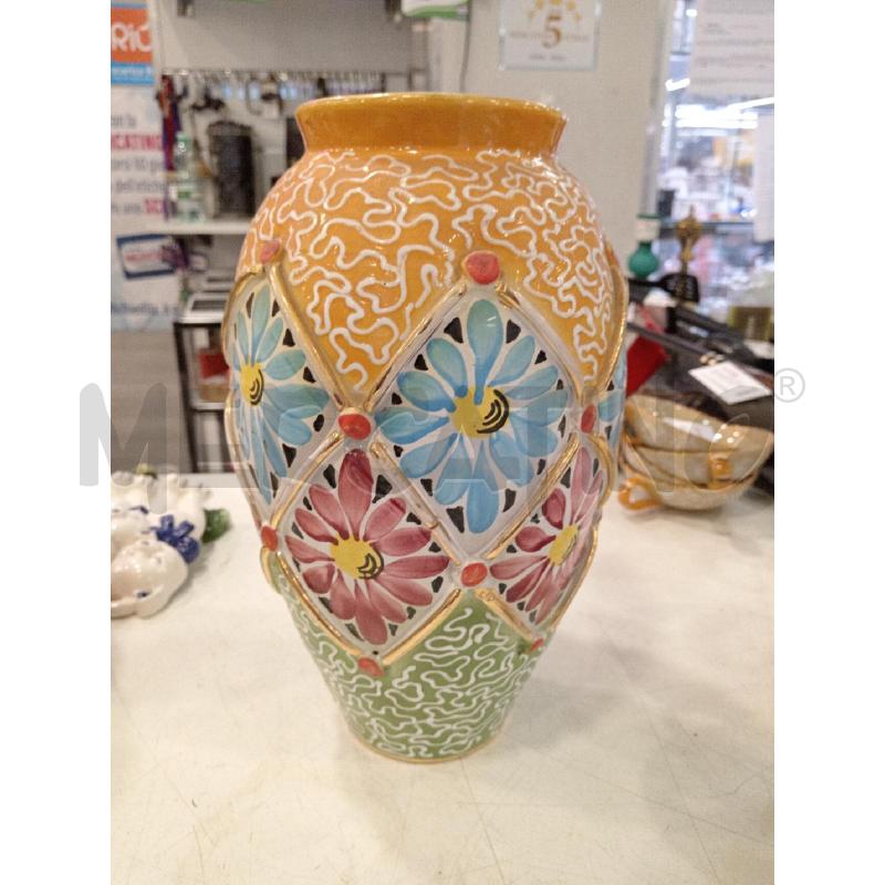 VASO  CER FIORI COLOR ROMBI RILIEVO | Mercatino dell'Usato Roma eur 1
