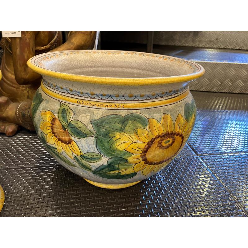 VASO  CRAQUELE GIRASOLI | Mercatino dell'Usato Roma eur 1