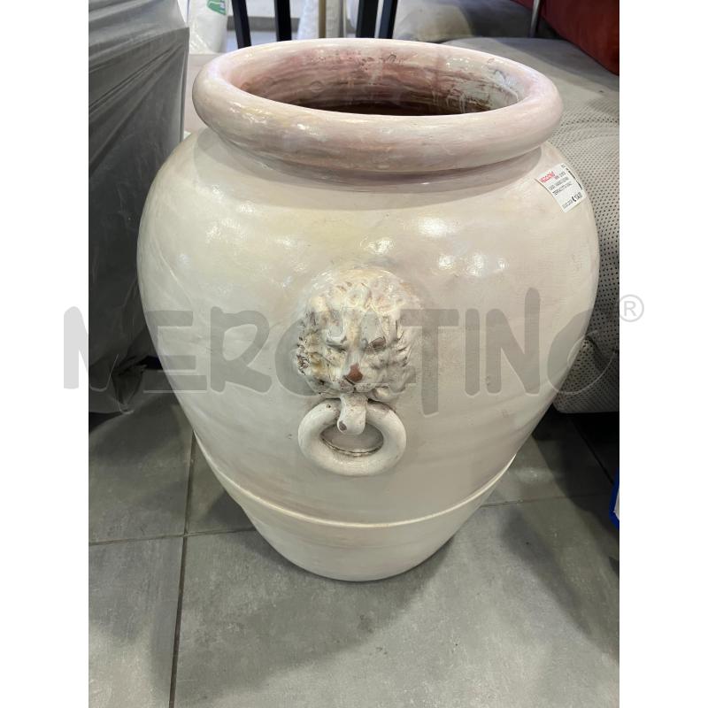 VASO  MANICI LEONINI TERRACOTTA SMALTATA  | Mercatino dell'Usato Roma eur 1