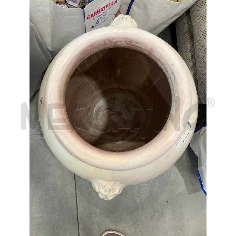 VASO  MANICI LEONINI TERRACOTTA SMALTATA  | Mercatino dell'Usato Roma eur 3