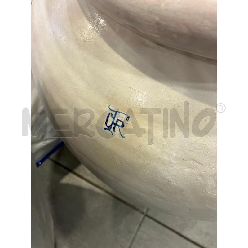 VASO  MANICI LEONINI TERRACOTTA SMALTATA  | Mercatino dell'Usato Roma eur 4