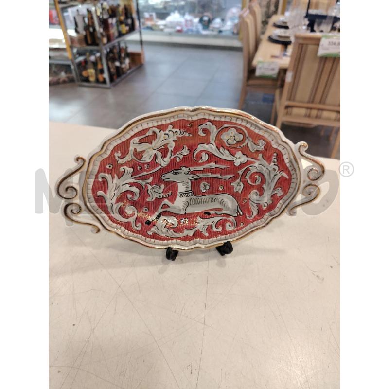 VASSOIETTO  DERUTA ROSSO ORO | Mercatino dell'Usato Roma eur 1