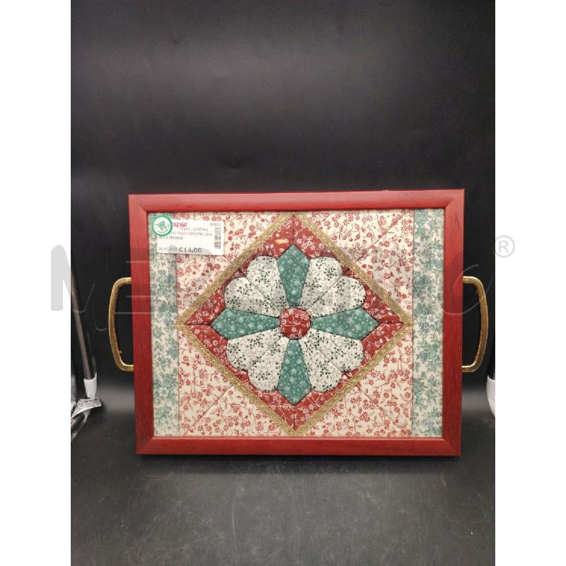 VASSOIO PATCHWORK LEGNO 2 MANICI  | Mercatino dell'Usato Roma eur 1