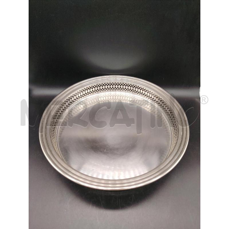 VASSOIO TONDO SILVER TRAFORATO | Mercatino dell'Usato Roma eur 1
