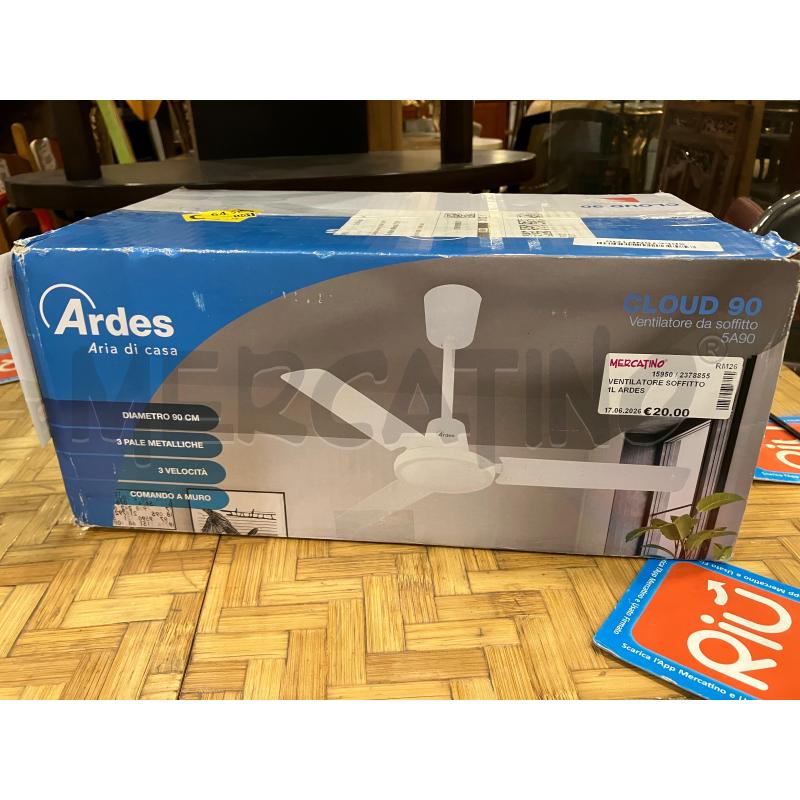VENTILATORE SOFFITTO 1L ARDES | Mercatino dell'Usato Roma eur 2
