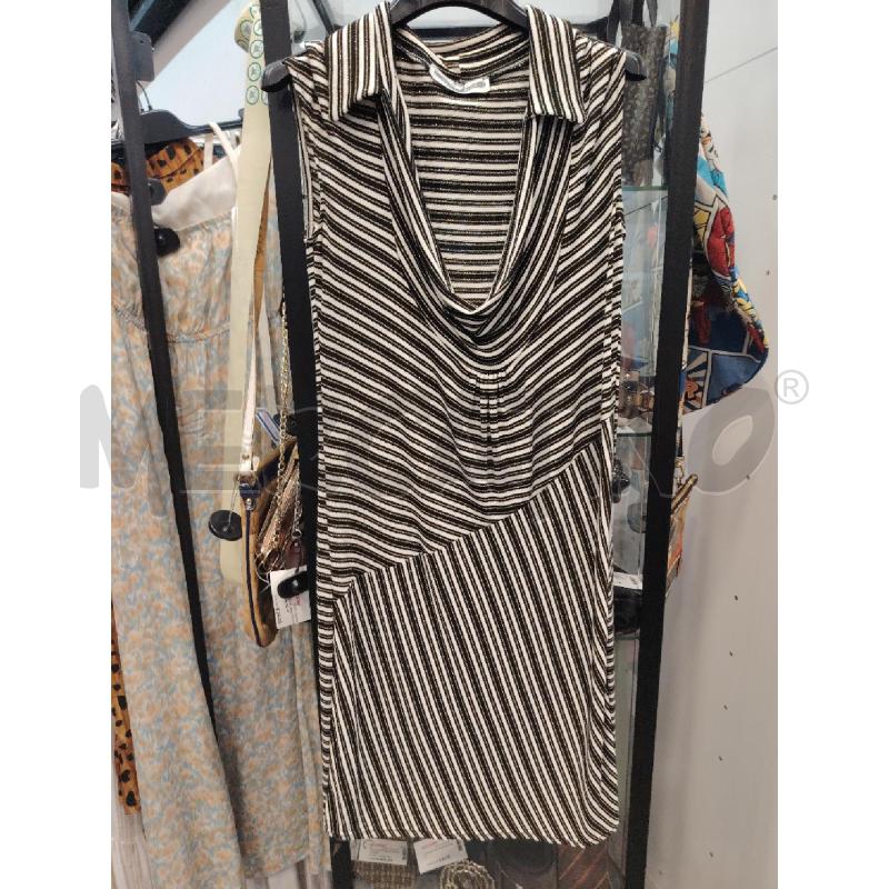 VESTITO D BIANCOGHIACIO RIGHE BIA NE LUREX | Mercatino dell'Usato Roma eur 1
