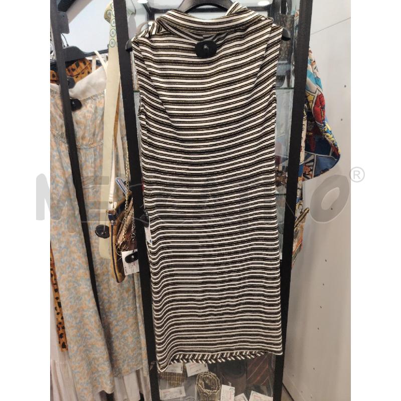 VESTITO D BIANCOGHIACIO RIGHE BIA NE LUREX | Mercatino dell'Usato Roma eur 2