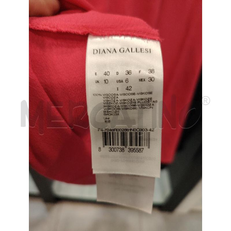 VESTITO D DIANA GALLESI FUCSIA VISCOSA | Mercatino dell'Usato Roma eur 2