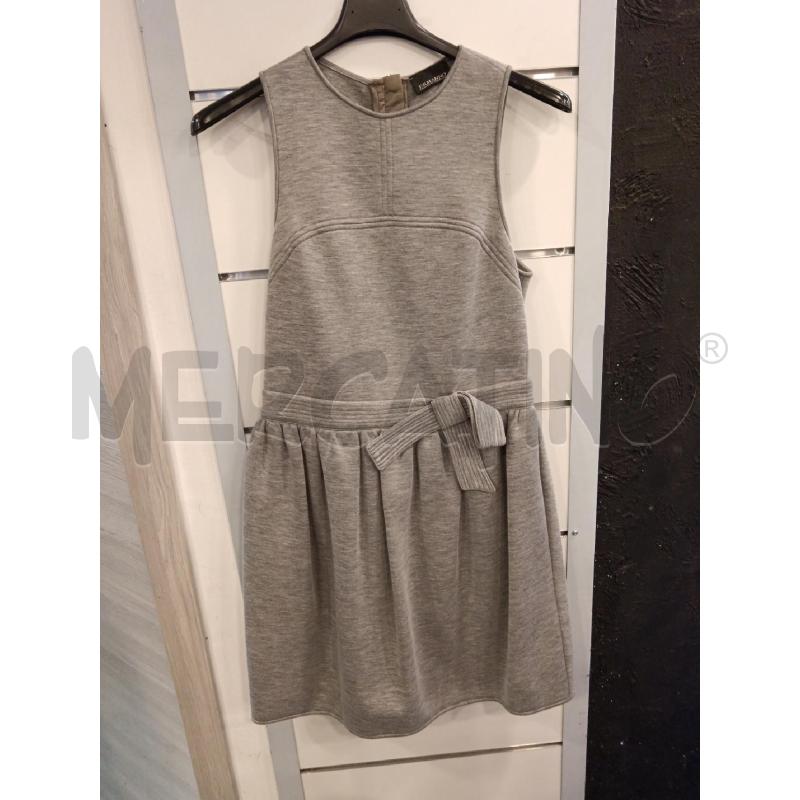VESTITO D ERMANNO SCERVINO GRI SMANICATO FIOCCO | Mercatino dell'Usato Roma eur 1