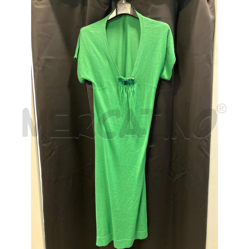 VESTITO D ESSENTIEL VERDE PIETRE SCOLLO  | Mercatino dell'Usato Roma eur 1