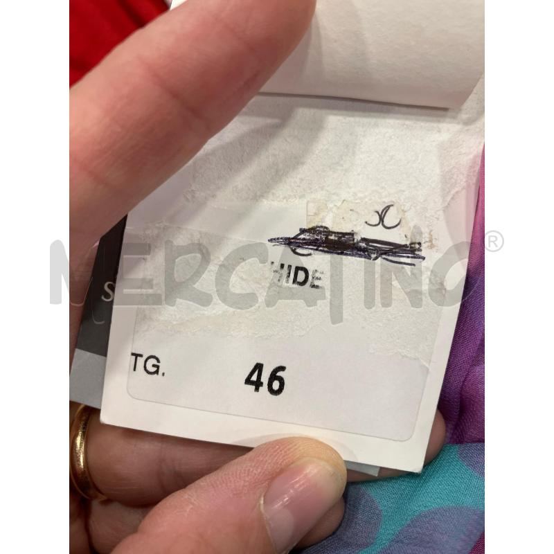 VESTITO D FERRONE FUCSIA VE AZZ POIS SPALLINE | Mercatino dell'Usato Roma eur 4