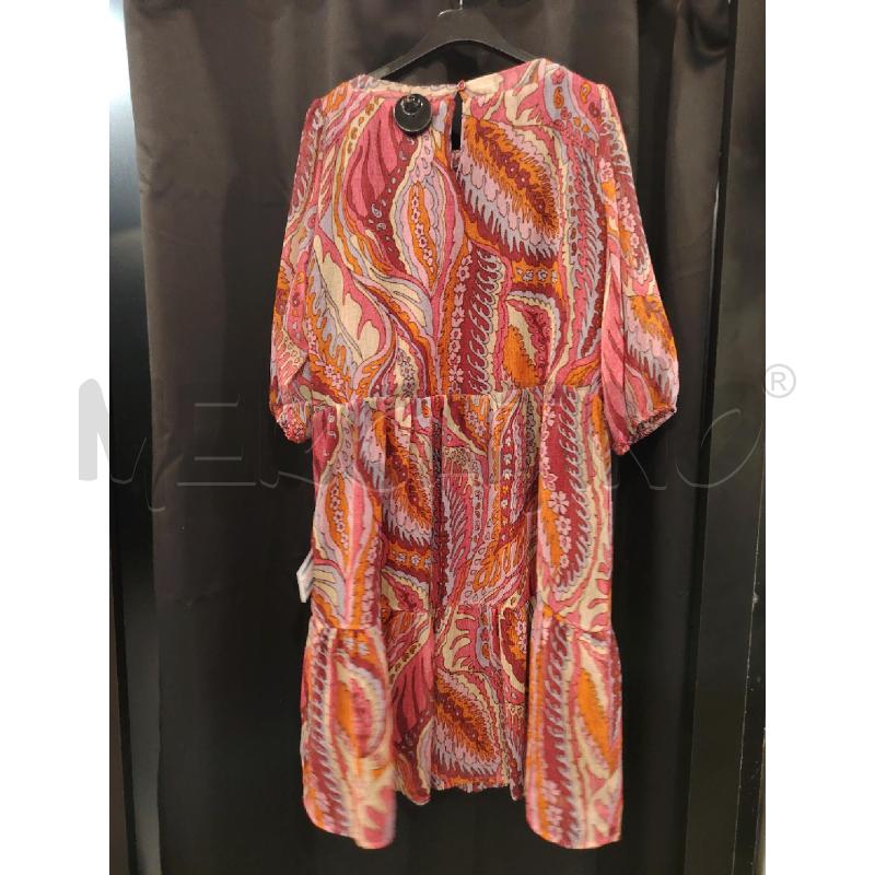 VESTITO D IL VENTO E LA SETA PAISLEY ARA FUCSIA | Mercatino dell'Usato Roma eur 2