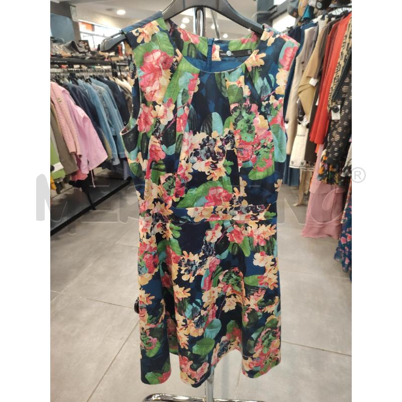 VESTITO D KAREN MILLEN BLU FLOREALE | Mercatino dell'Usato Roma eur 1