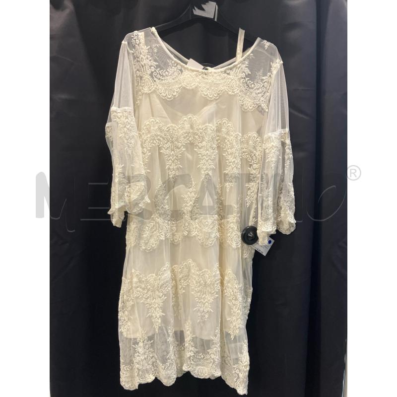 VESTITO D KOCCA PIZZO PANNA ETICHETTA + SOTTOVESTE | Mercatino dell'Usato Roma eur 1