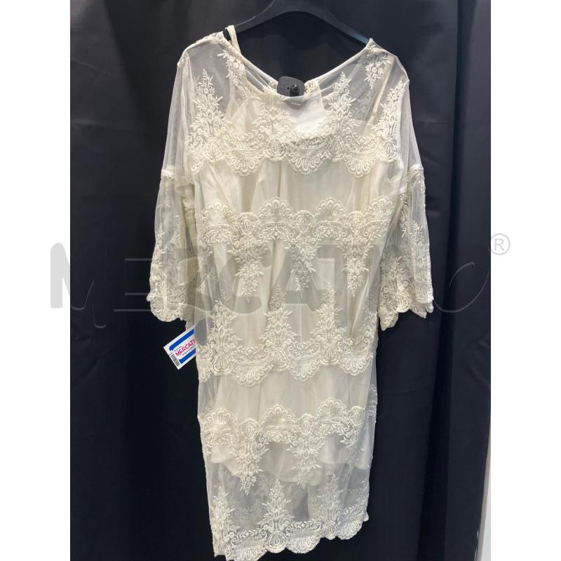 VESTITO D KOCCA PIZZO PANNA ETICHETTA + SOTTOVESTE | Mercatino dell'Usato Roma eur 3