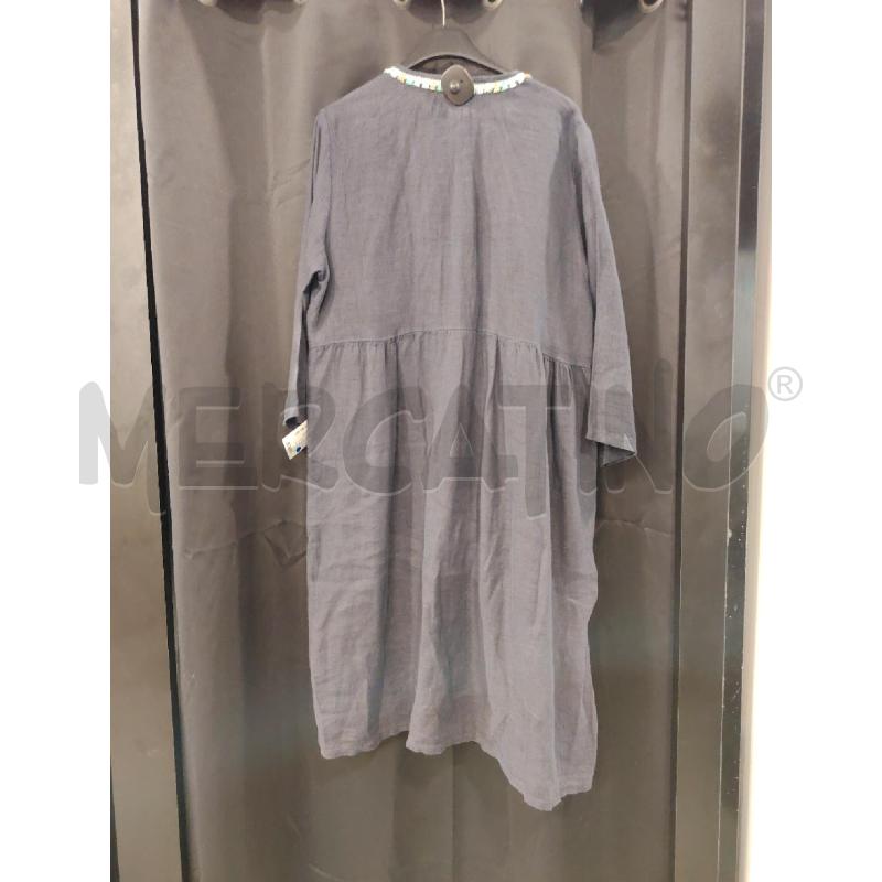 VESTITO D LEOPOLDA LINO BLU NAPPINE | Mercatino dell'Usato Roma eur 3