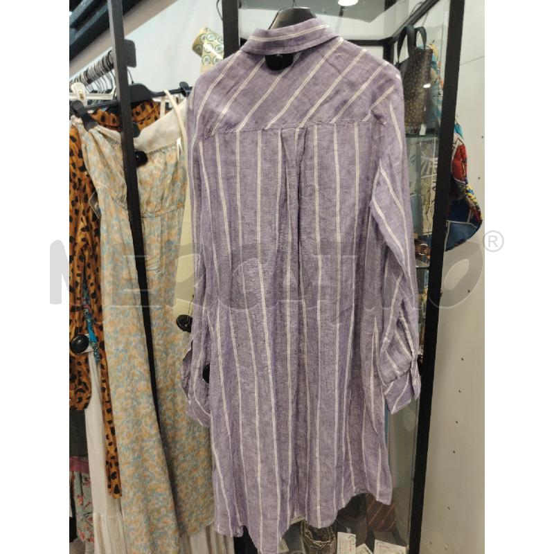 VESTITO D LES COPAINS LINO LAVANDA RIGHE BIA VERT | Mercatino dell'Usato Roma eur 3
