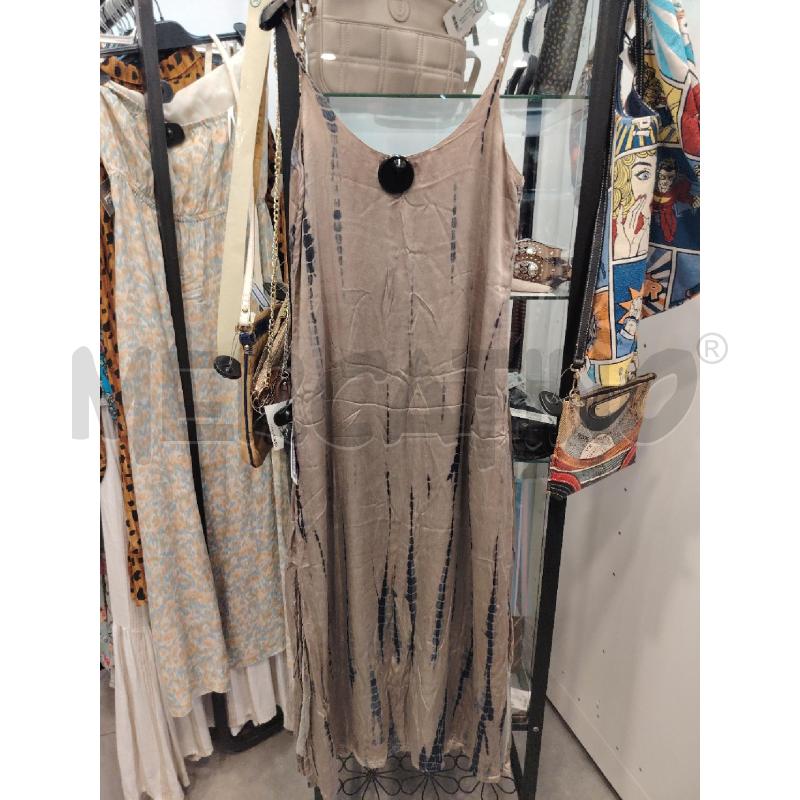 VESTITO D MAISON HOTEL BEIGE BLU | Mercatino dell'Usato Roma eur 2