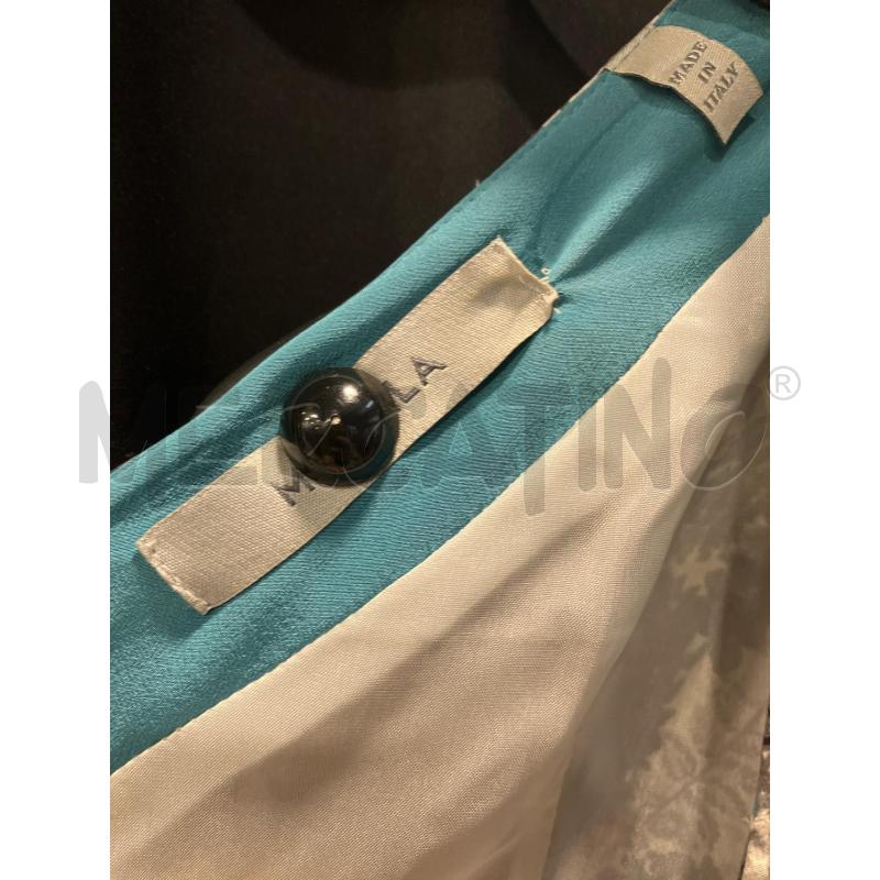 VESTITO D MARELLA FANT FOGLIE GRI SETA | Mercatino dell'Usato Roma eur 2