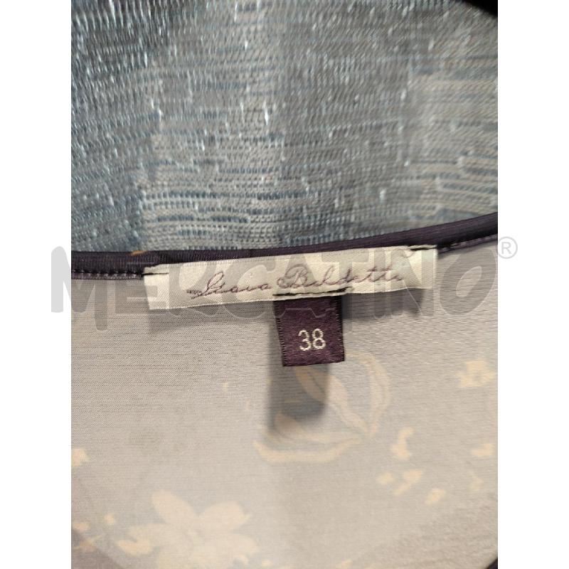 VESTITO D MARIA BALDETTI VIOLA FIORI | Mercatino dell'Usato Roma eur 2