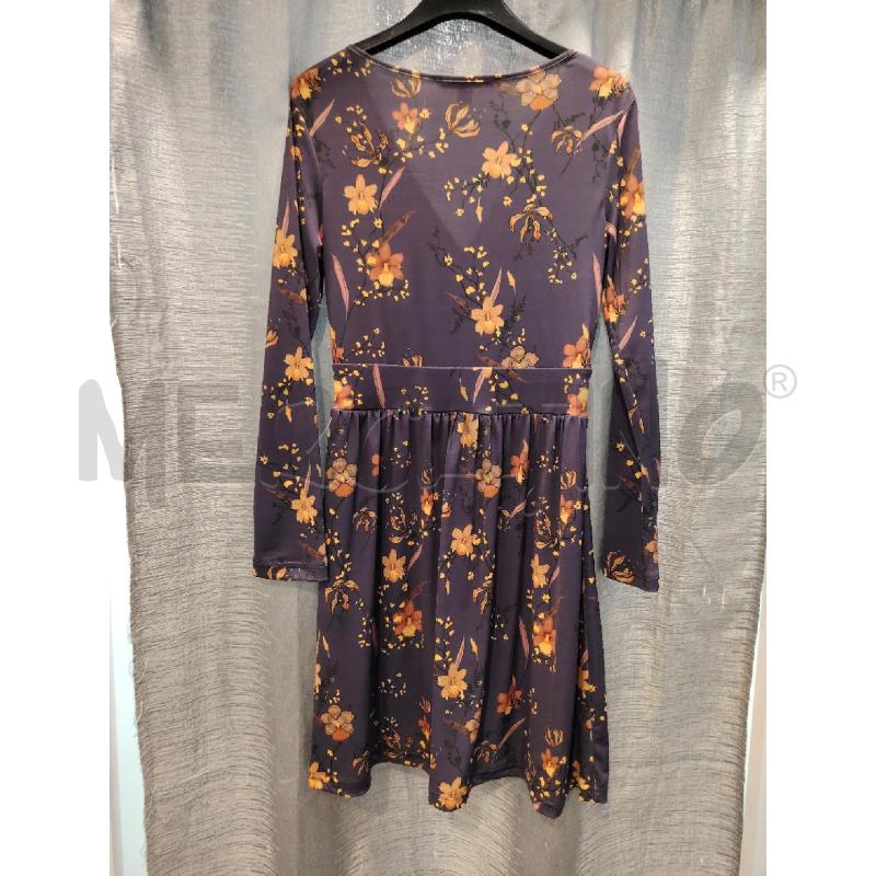 VESTITO D MARIA BALDETTI VIOLA FIORI | Mercatino dell'Usato Roma eur 3