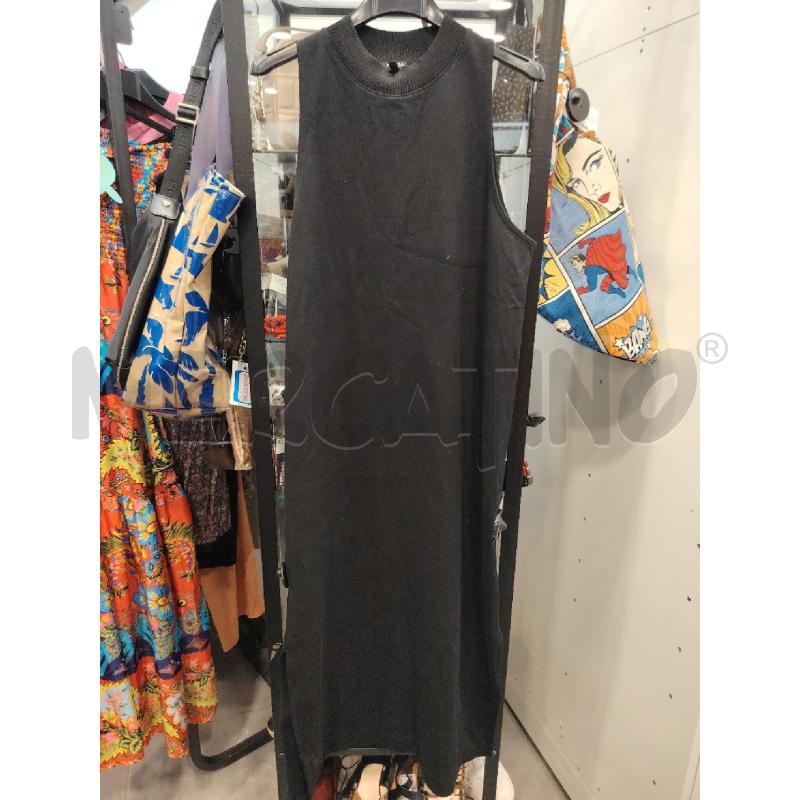 VESTITO D MASSIMO DUTTI NERO SMANICATO LUNGO  | Mercatino dell'Usato Roma eur 1