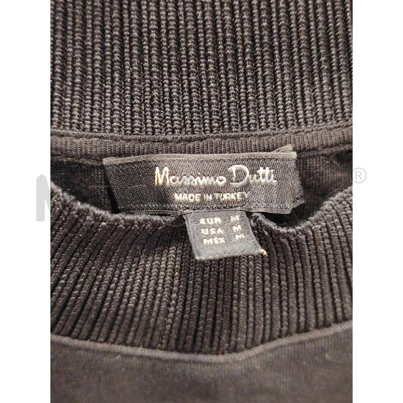 VESTITO D MASSIMO DUTTI NERO SMANICATO LUNGO  | Mercatino dell'Usato Roma eur 2