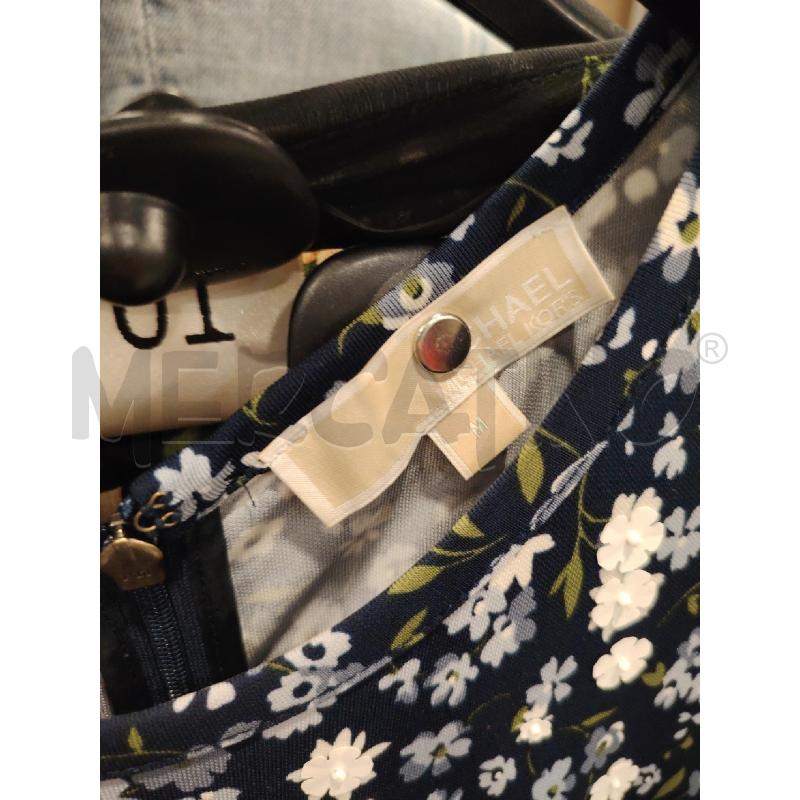 VESTITO D MICHALE KORS BLU FIORI BIA AZZ RILIEVO | Mercatino dell'Usato Roma eur 2