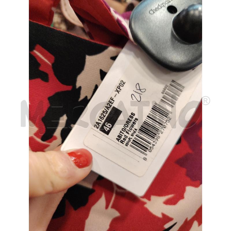 VESTITO D PATRIZIA PEPE ROSSO FIORI | Mercatino dell'Usato Roma eur 2