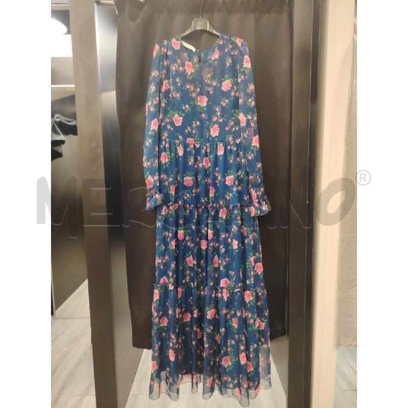 VESTITO D PHILOSOPHY BLU ROSELLINE | Mercatino dell'Usato Roma eur 1
