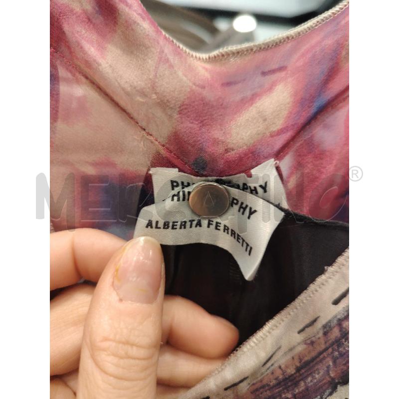 VESTITO D PHILOSOPHY FUCSIA MACCHIE VIO + SOTTOVESTE | Mercatino dell'Usato Roma eur 2