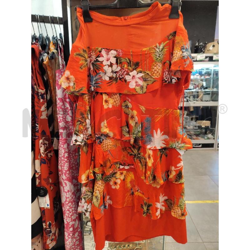 VESTITO D PINKO RSS FIORI COLOR BALZE SETA | Mercatino dell'Usato Roma eur 1