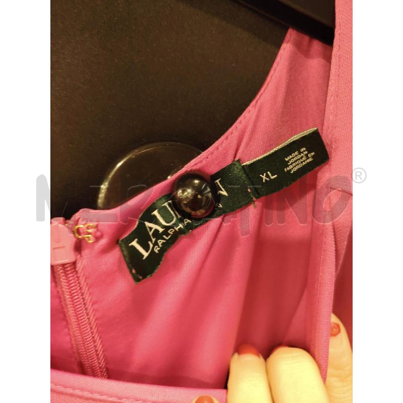 VESTITO D RALPH LAUREN FUCSIA SMANICATO  | Mercatino dell'Usato Roma eur 2