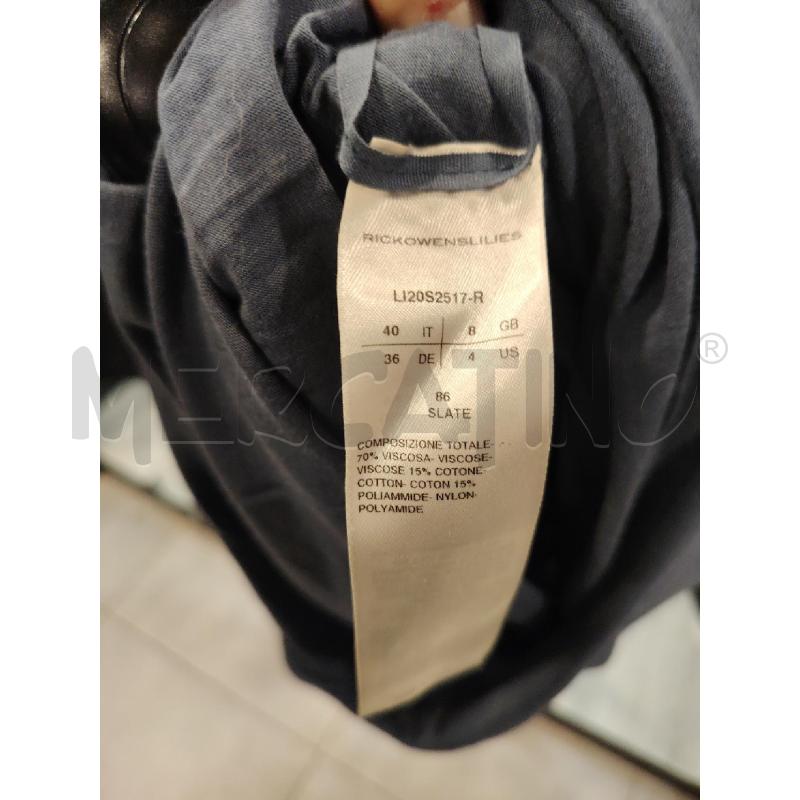 VESTITO D RICK OWENS LILIES INDACO ASIMMETRICO | Mercatino dell'Usato Roma eur 2