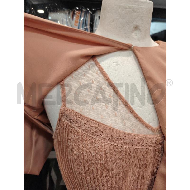 VESTITO D TWINSET LUNGO ROSA PLISSE+COPRISPALLA CARTEL | Mercatino dell'Usato Roma eur 2
